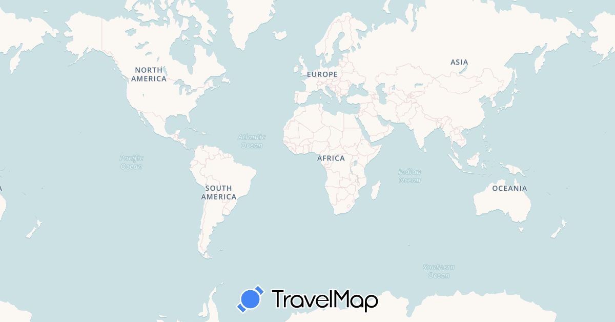 TravelMap itinerary: driving, bus, plane, train, hiking, boat, hitchhiking in Chile, France, Greenland, Mexico, United States (Europe, North America, South America)